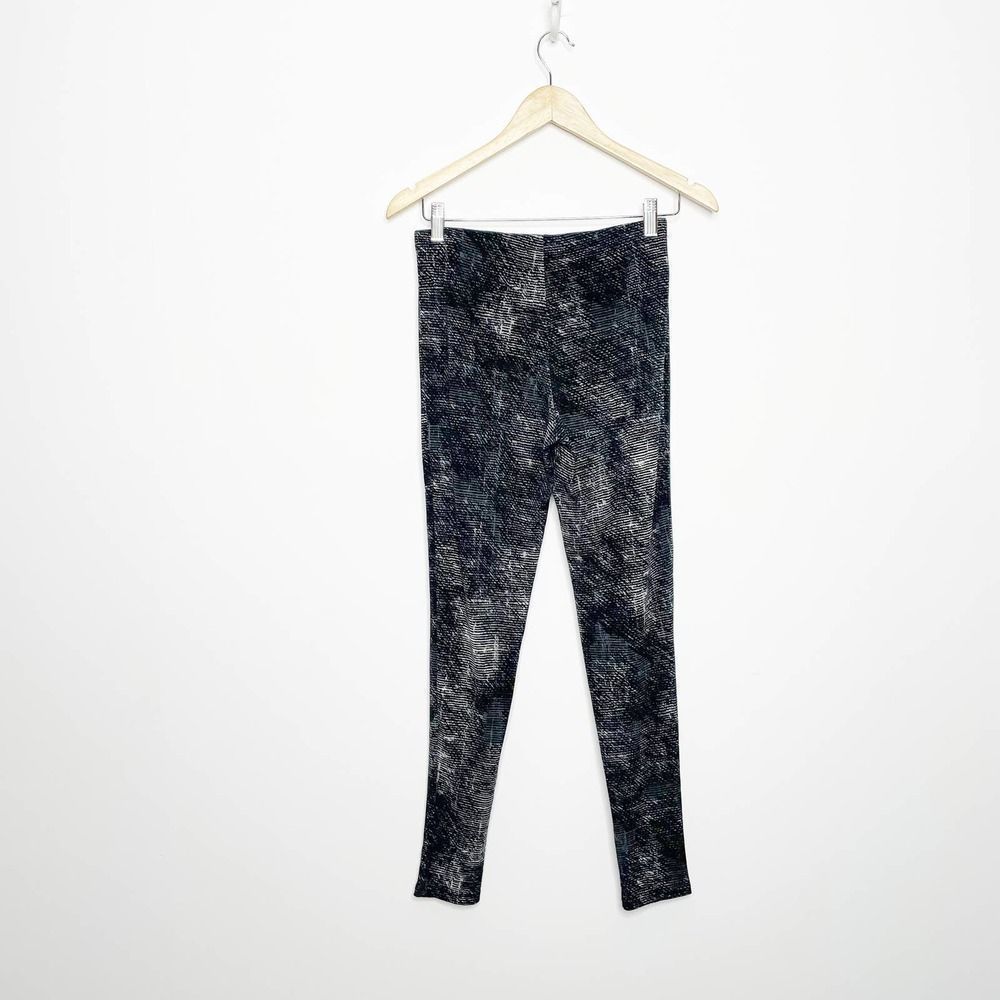 Clara Sun Woo Signature Straight Leg Pant black gray elastic pull on Womens S - Picture 9 of 9